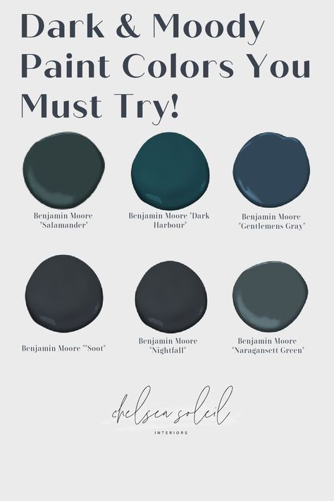 Behr Dark Blue Green Paint Colors, Midnight Blue Paint Benjamin Moore, Dark Blue Green Grey Paint Colors, Midnight Green Paint, Deep Green Blue Paint Colors, Best Deep Teal Paint Color, Dark Peacock Paint Color, Benjamin Moore Dark Teal Paint Colors, Dark Bluish Green Paint Colors