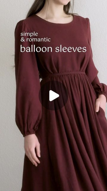 PDF Sewing Patterns on Instagram: "my not-so-new obsession: romantic balloon sleeves 🥰💐  Whether you call the balloon sleeves, bishop sleeves, or just puff sleeves - here’s how I sewed them on my new ‘Cindy’ dress :)" How To Sew Bishop Sleeves, Bishop Sleeve Pattern, Balloon Sleeves Pattern, Puff Sleeve Pattern, Cindy Dress, Trendy Blouse, Sleeves Designs For Dresses, Trendy Blouses, Trendy Blouse Designs