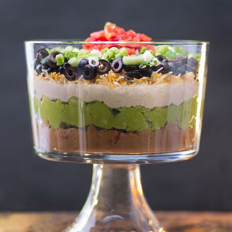 Mexican Dip Recipes, 7 Layer Dip Recipe, Layered Dip Recipes, Easy Tiramisu Recipe, 7 Layer Dip, Layered Bean Dip, Layered Taco Dip, Taco Dip Recipe, Bean Dip Recipes