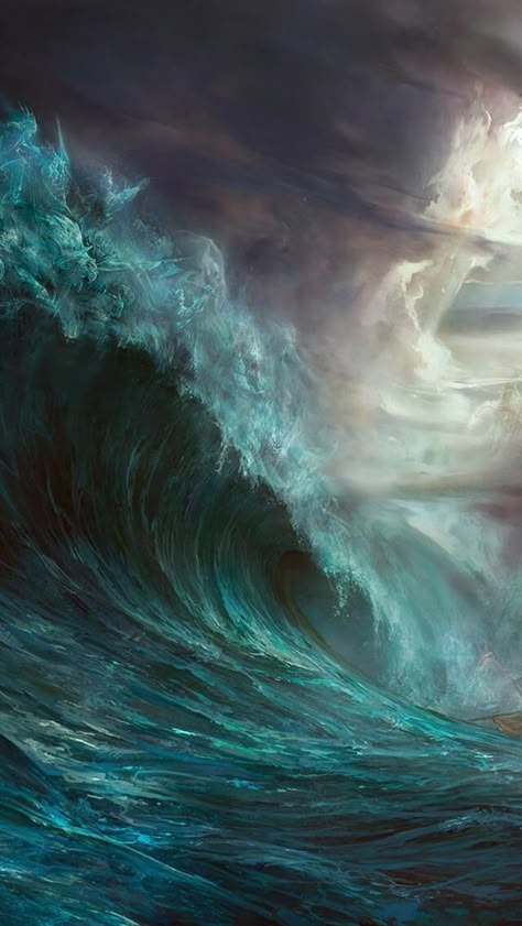 Ocean Wave Painting, Psy Art, Wave Painting, Diy Art Projects, Amazing Art Painting, Ethereal Art, Wallpapers Hd, Fantasy Landscape, Surreal Art