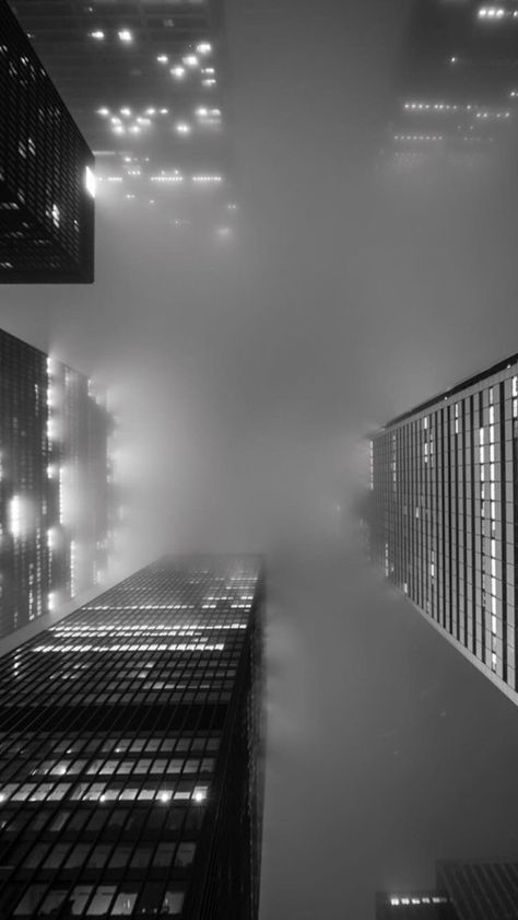 Grey Minimalist Wallpaper, Foggy City, Black Architecture, Dark Landscape, Urban Aesthetic, Dark City, Fantasy City, Black Wallpaper Iphone, City Wallpaper