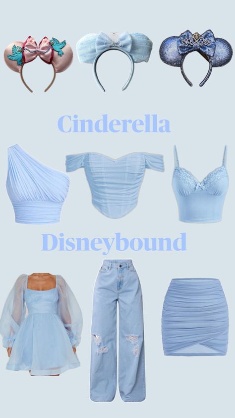 Cinderella Disneybound, Disney Vacation Outfits, Disney Princess Inspired Outfits, Disney Character Outfits, Cinderella Outfit, Disney Bound Outfits Casual, Disney Trip Outfits, Disney Outfits Women, Princess Inspired Outfits