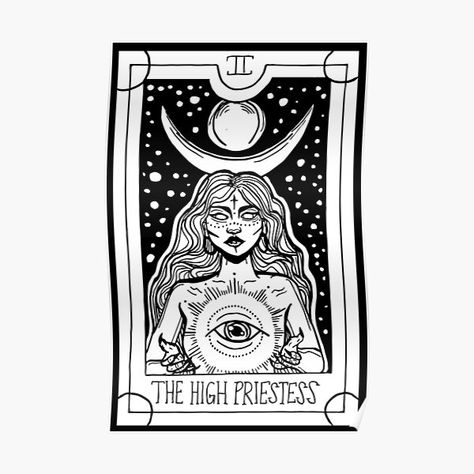 High Priestess Tarot Card Art, High Priestess Tarot Tattoo, High Priestess Tattoo, Priestess Tarot Card, The High Priestess Tarot, High Priestess Tarot, Grunge Boys, Tarot Tattoo, Tarot Card Tattoo