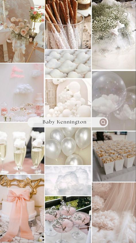 Rain Baby Shower Theme Pink, Cloud Party Centerpiece, In The Clouds Bridal Shower Theme, On Cloud Nine Baby Shower Theme Girl, Engagement Party Neutral Colors, Cloud Table Decorations, Cloud Nine Shower Theme, Dreamy Baby Shower Theme Girl, Cloud Nine Baby Shower Theme Girl