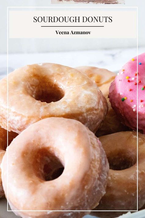 While you can find fresh sourdough donuts at bakeries, you can also make them yourself. Plain sourdough doughnuts are nice, but this recipe offers a twist with three glazes you can choose from. Sourdough Doughnut Recipe, Sourdough Donut Recipe, Baked Doughnut Recipes, Recipe Using Sourdough Starter, Dough Starter, Artisan Breads, Baked Donut Recipes, Chocolate Glazed Donuts, Sourdough Starter Recipe