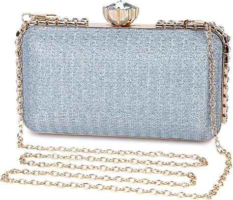 UBORSE Women Clutch Bag Glitter Evening Bag Elegant Evening Purse for Women Wedding Party Purse Handbag(Blue): Handbags: Amazon.com Party Purse Handbags, Blue Clutch Bag, Blue Bride, Blue Clutch, Blue Handbags, Mother Of Groom Dresses, Wedding Clutch, Party Purse, Mother Of Groom