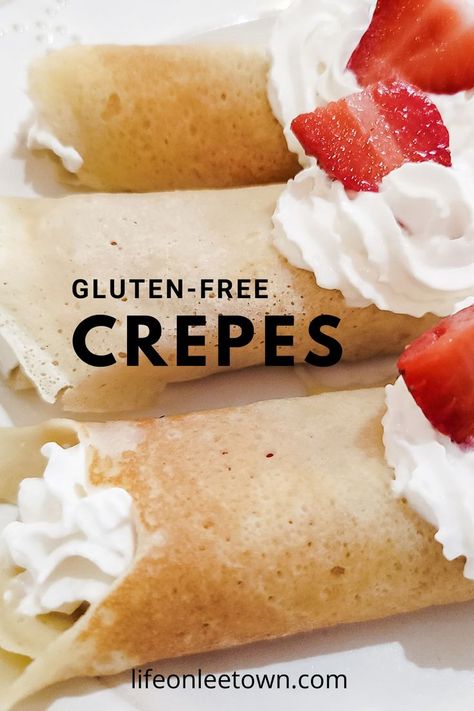 Gluten Free Kids Snacks, Gluten Free Crepes Recipe, Gluten Free Crepes, Easy Crepe Recipe, Crepe Recipe, Gluten Free Waffles, Dairy Free Breakfasts, Gluten Free Recipes For Breakfast, Gluten Free Pancakes