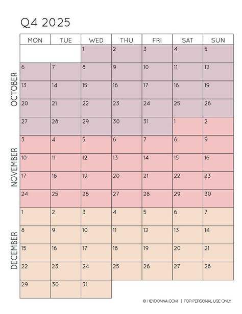 2025 3-Month Quarterly Calendar Printables ��– FREE Good Notes Daily Planner, 3 Month Calendar, Mood Chart, Quarterly Calendar, Daily Planner Printables Free, Duck Cake, Monthly Printable, Monthly Calendars, Bible Time