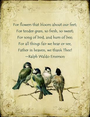 The DailyOutsider: Poem of the Week:  Emerson Ralph Waldo Emerson Poems, Emerson Poems, Celtic Prayer, Garden Quotes, Ralph Waldo Emerson, So Fresh, A Poem, Vintage Garden, Heavenly Father