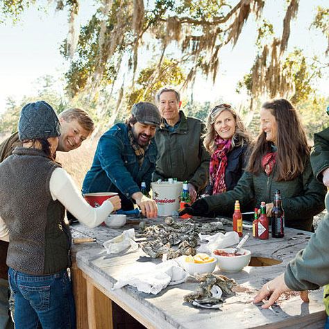 Meet Our Oyster Roast Host Oyster Roast Table, Oyster Dinner, Oyster Roast Party, Oyster Party, Steamed Oysters, Cooked Oysters, Cocktail Sauce Recipe, Oyster Roast, Country Boil