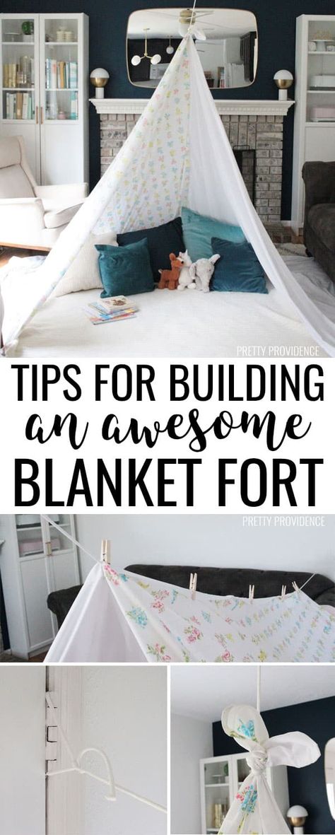 Best Forts Blankets, Sheet Fort Indoor, Fort Building Ideas For Kids, Bed Fort Ideas Diy, Blanket Fort Ideas Indoor Bedroom, Fort Hacks, Blanket Fort Ideas Indoor, Forts For Kids Indoor, Pillow Fort Ideas