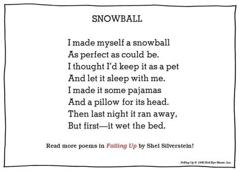 21 Short and Sweet Shel Silverstein Poems That’ll Bring You Back to Ch – HarperCollins Shel Silverstein Quotes, Silverstein Poems, Shel Silverstein Books, Shel Silverstein Poems, Winter Poems, Funny Poems, Poetry For Kids, Poetry Month, Shel Silverstein