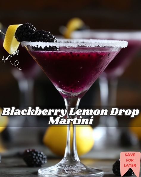 Lemon Drop Martini Recipe, Sweet Martini, Blackberry Lemon, Booze Drink, Blackberry Syrup, Apple Bite, Lemon Drop Martini, Classic Martini, Martini Recipe