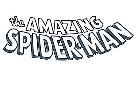 the AMAZING SPIDER-MAN comic book title logo Spiderman Font, Amazing Spider Man Comic, Spider Man Comic, The Amazing Spiderman, Comic Text, Comics Logo, Deadpool And Spiderman, Comic Font, Lightroom Editing Tutorials