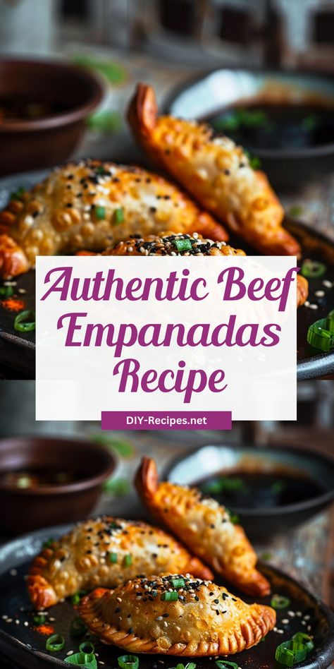 Enjoy authentic beef empanadas with this easy recipe. Perfect for parties and family gatherings! Fried Beef Empanadas Recipe, Homemade Empanadas Beef, Empanada Recipes Beef, Ground Turkey Empanadas Recipe, Make Ahead Empanadas, Mushroom Empanadas Recipe, Authentic Beef Empanadas, How To Make Empanadas Beef, Spicy Empanadas Recipe