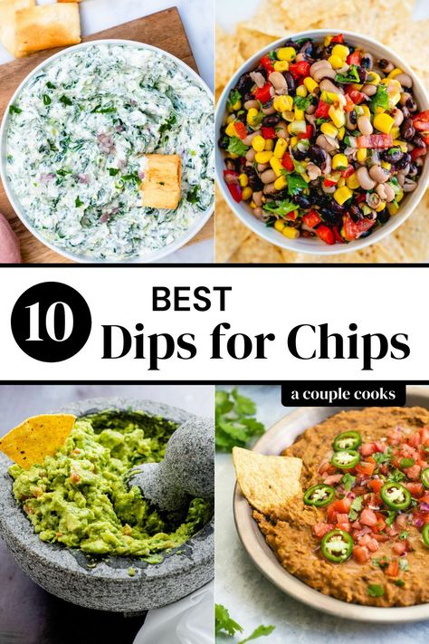 Best Chip Dip, Best Dips, Best Spinach Dip, Dip For Potato Chips, Healthy Dip Recipes, Chip Dip Recipes, Dip For Tortilla Chips, Chips Dip, Tortilla Chip