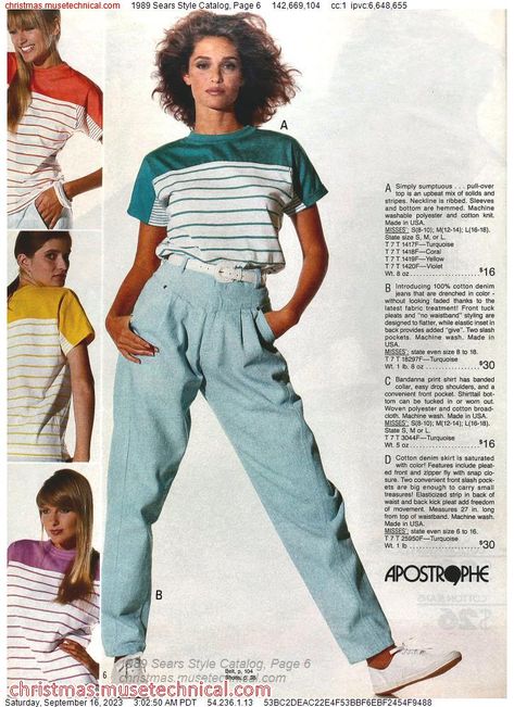 Late 80s Fashion, 80s Inspired Outfits, 1980’s Fashion, Fashion 1980s, Mother Clothing, 80s Women, Fashion 80s, Balloon Pants, Solid And Striped