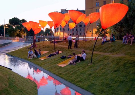 stARTT , Simone Capra · whatami Landscape And Urbanism Architecture, Urban Landscape Design, Public Space Design, Urban Lighting, Landscape And Urbanism, Urban Furniture, Parking Design, Urban Planning, Outdoor Art