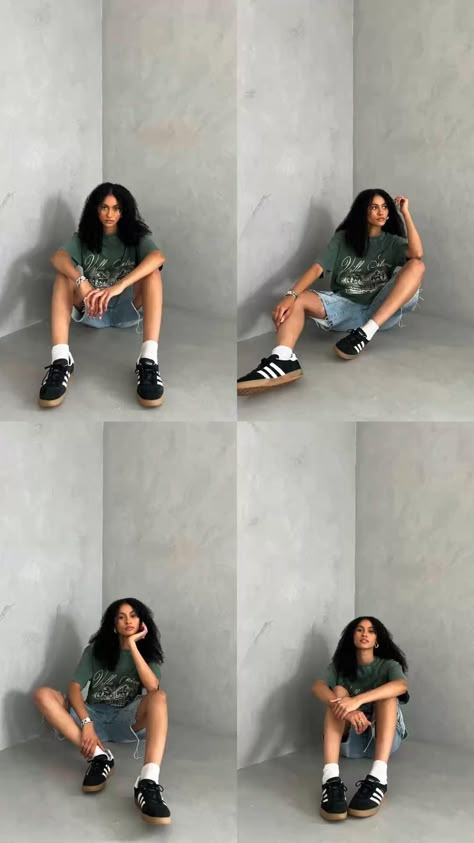 Streetwear Poses Women, Soft Streetwear Aesthetic, Model Street Style Photoshoot, Streetwear Photoshoot Ideas, Media Coursework, Clothing Shoot, Streetwear Poses, Outfit Ideas Streetwear, Street Wear Aesthetic