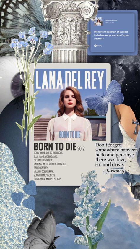 Lana Del Rey Blue Poster, Lana Del Rey Blue Aesthetic, Lana Poster, Lana Del Rey Collage, Blue Aesthetic Collage, Moodboard Blue, Lana Del Re, Lana Del Rey Art, Lana Del Rey Love