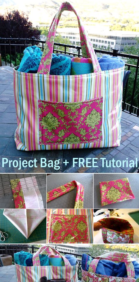 Free Tote Bag Patterns, Tote Bag Patterns, Ideas Maquillaje, Tote Bag Pattern Free, Box Crafts, Easy Fashion, Free Tote, Project Bag, Tote Bag Pattern