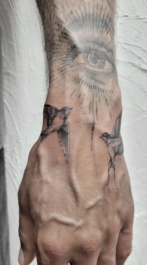 Lighthouse Hand Tattoo, 2 Fingers Touching Tattoo, Fine Line Realism Tattoo Sleeve, Cool Patchwork Tattoos Men, Forearm To Hand Tattoo, Men’s Small Rib Tattoos, Shoulder Eye Tattoo, 1963 Tattoo Number, Professional With Tattoos