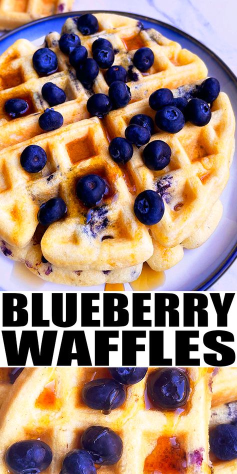 EASY BLUEBERRY WAFFLES RECIPE- The best quick and easy waffles, homemade with simple ingredients. Crispy on the outside, fluffy on the inside. Full of blueberries (fresh or frozen), lemon and vanilla. From CakeWhiz.com Blueberry Waffles Recipe, Lemon Juice Benefits, Benefits Of Lemon, Blueberry Waffles, Waffles Easy, Waffles Recipe, Frozen Berries, Clean Eating For Beginners, Get Rid Of Warts