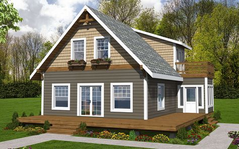 Wraparound Deck, Clapboard Siding, Lake Front, Cabin House, Mountain House Plans, Cabin House Plans, Bungalow House Plans, Craftsman Style House Plans, Craftsman House Plan