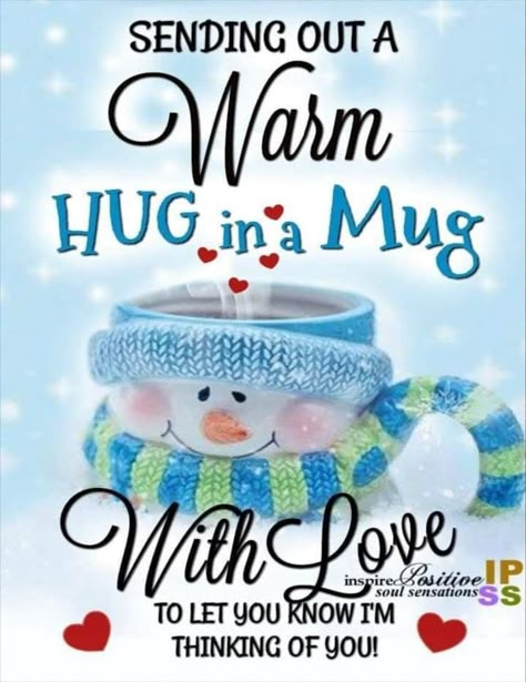 Verknipte Humor, Morning Hugs, Good Morning Christmas, Good Morning Hug, Morning Christmas, Good Morning Winter, Hugs And Kisses Quotes, Winter Greetings, Morning Winter