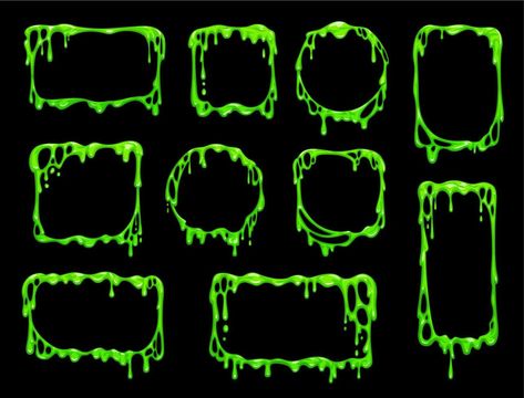 Halloween cartoon green spooky slime frames Spooky Slime, Halloween Slime, Slime Wallpaper, Cartoon Green, Halloween Cartoon, Halloween Vector, Rock Ideas, Heart Tree, Halloween Cartoons