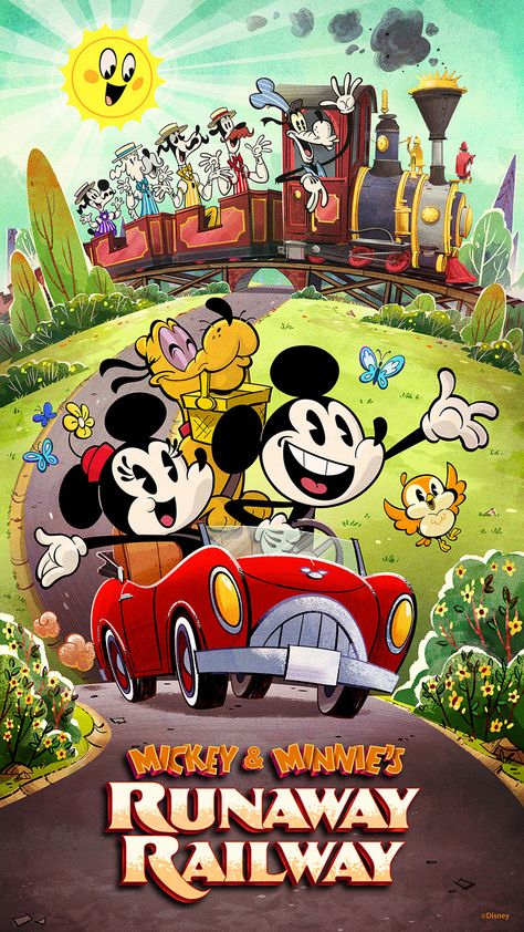 New, Downloadable Poster Unveiled to Celebrate March 4 Opening of Mickey & Minnie’s Runaway Railway | Disney Parks Blog Disneyland Vintage Poster, Disney World Poster, Disneyland Poster, Runaway Railway, Disney Amor, World Wall Art, Mgm Studios, Walt Disney Imagineering, Mickey Mouse Images