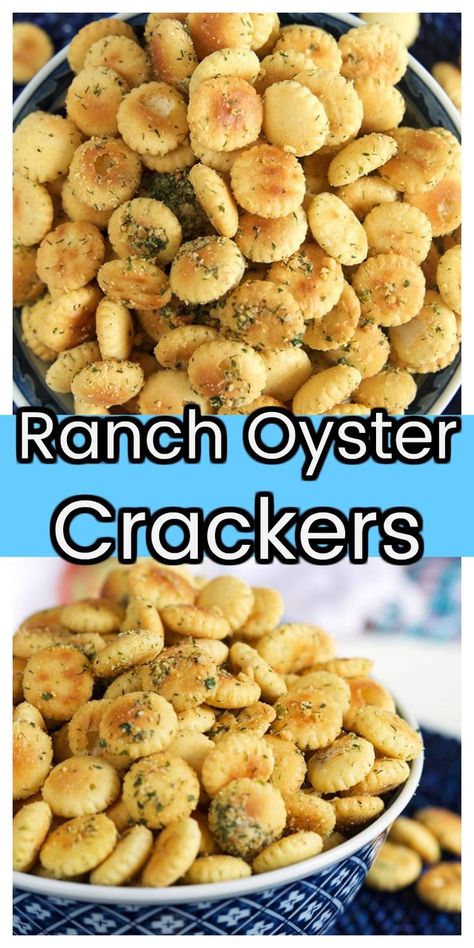 Oyster Cracker Snack, Oyster Crackers Recipe, Seasoned Oyster Crackers, Ranch Oyster Crackers, Ranch Crackers, Spicy Crackers, Seasoned Crackers, Spicy Ranch, Boat Food Ideas