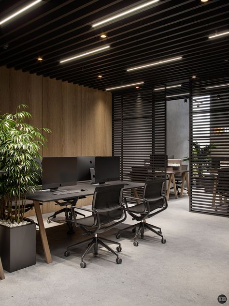 Modern Office Design Inspiration, Interior Kantor, Company Office, Industrial Office Design, Office Design Inspiration, Modern Office Space, Office Interior Design Modern, Modern Office Interiors, Office Space Design