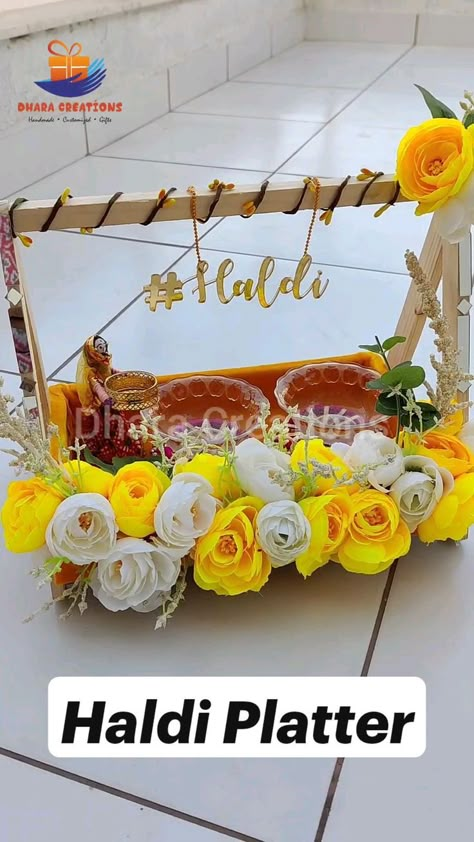 Haldi Platter for Wedding in 2022 | Wedding crafts diy, Wedding gifts packaging, Creative wedding gifts Haldi Platter, Creative Gift Wrapping Ideas, Haldi Ceremony Decorations, Wedding Platters, Thali Decoration Ideas, Wedding Gift Pack, Wedding Background Decoration, Creative Wedding Gifts, Bridal Gift Wrapping Ideas