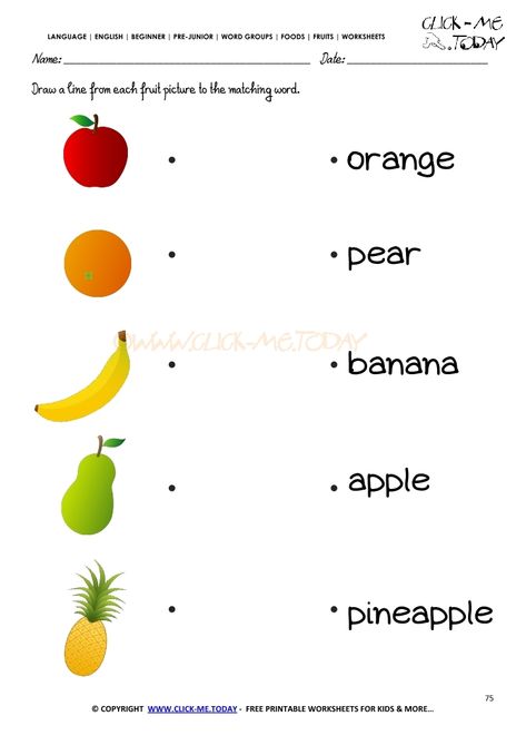 Worksheet On Fruits For Kindergarten, Match The Fruits Worksheet, Fruits Matching Worksheet, Worksheet English For Kindergarten, Fruits Name Worksheet, Fruits Worksheets For Kindergarten, Fruit Worksheets For Kids, Fruits Worksheets For Kids, Fruit Worksheet