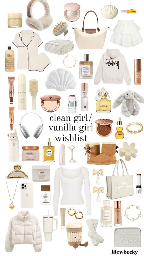 vanilla girl/clean girl wishlist!! #fypshuffle #fyp #shuffleinspo #shufflefyp #shuffle #vanillagirl #vanillagirlaesthetic #wishlistideas #wishlist #birthdaywishlist #cleangirl #cleangirlaesthetic #makemefamous #followme Wishlist 2024 Ideas, Clean Girl Wishlist, Birthday Wishlist Clothes, That Girl Wishlist, Clean Girl Christmas List, Clean Girl Outfits Aesthetic, It Girl Wishlist, Birthday Wishlist Aesthetic, Vanilla Girl Wishlist