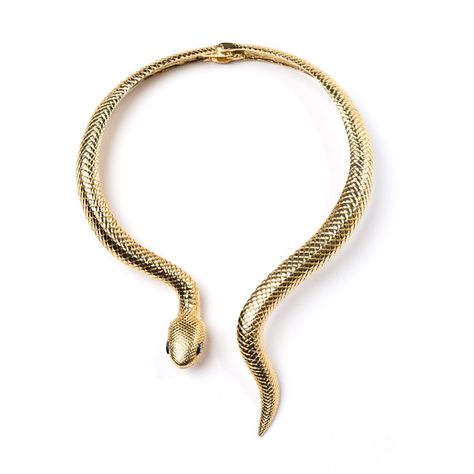 Snake Queen Choker Necklace ($18) ❤ liked on Polyvore Snake Queen, Snake Choker Necklace, Snake Choker, Snake Jewelry, Antique Gold Jewelry, Gold Chains For Men, Snake Necklace, Fantasias Halloween, Gold Choker Necklace