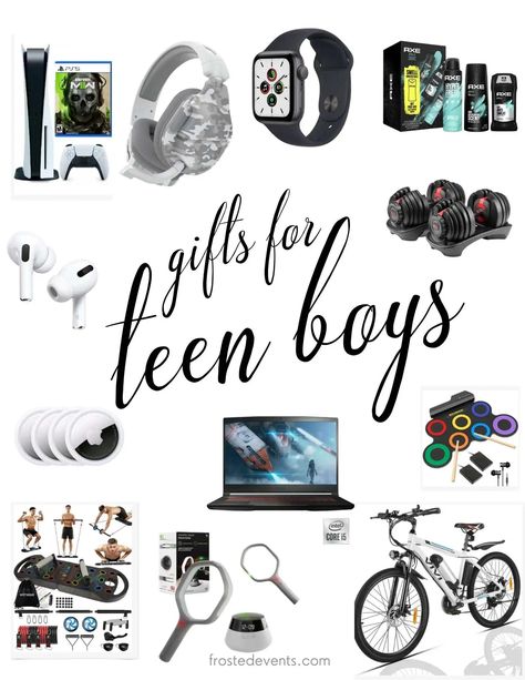 Gifts for Teen Boys - Christmas Gift Guide - Frosted Blog Teen Guy Gifts For Christmas, Christmas For Teens Boys, Pre Teen Boys Christmas Gifts, Christmas List Teen Boy, Teen Christmas Gift Ideas 2024, Gifts For Teen Boys 2024, Teen Boy Gift Basket Ideas, Christmas Gift Ideas For Guy Friends, Boys Christmas List