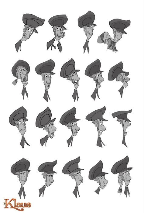 Klaus Movie, Sergio Pablos, Traditional Animation, Expression Sheet, Spa Studio, Master Studies, Cartoon Tv Shows, Drawing Expressions, The Spa