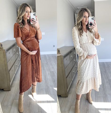 Amazon Fall Dresses Maternity Party Outfit, Fall Maternity Dress, Fall Maternity Pictures, Pregnant Party Dress, Maternity Picture Outfits, Pregnancy Fashion Fall, Boho Maternity Dress, Fall Maternity Photos, Maternity Work Wear