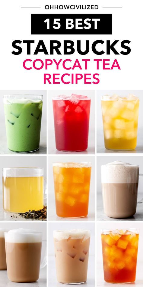 Starbucks Tea Drinks, Starbucks Tea Recipes, Starbucks Teas Drinks, Best Iced Tea Recipe, English Breakfast Tea Latte, Starbucks Copycat Recipes Drinks, Copycat Drink Recipes, Copycat Starbucks Drinks, Homemade Starbucks