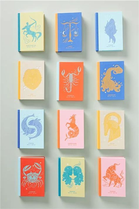 30 Best Zodiac Sign Gifts for the Astrology Obsessed 2021 Anthropologie Office, Zodiac Notebook, Aquarius And Scorpio, Pisces And Capricorn, Capricorn And Taurus, Zodiac Journal, Zodiac Cards, Constellation Print, Astrology Gift