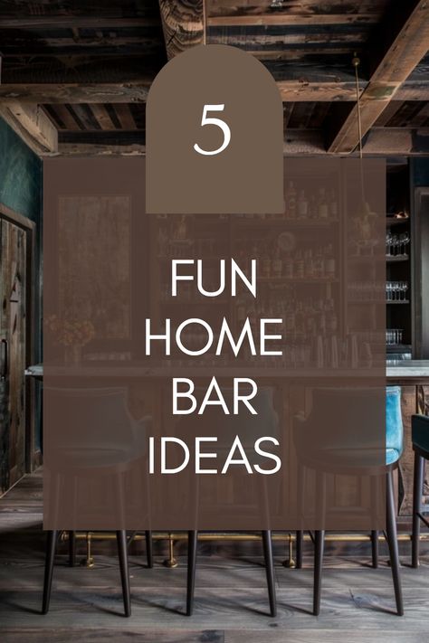 Discover 5 Fun Home Bar Ideas for creating an ideal entertainment area. This image highlights design tips for a cozy bar and game room setup, showcasing decor and furnishings perfect for hosting memorable gatherings. Indoor Bar Ideas Houses Modern, Cinema Room Bar, Speakeasy Room Ideas Bar, In Home Bar Room, Cute Bar Ideas, Dark Home Bar, Home Bar Room Ideas, Bar Setup For Party, Adult Game Room Ideas