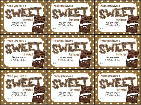 Cute Hershey's Chocolate Bar Birthday Gift Tag by Highs and Lows of a Teacher Candy Bar Sayings, Christmas Candy Bar, Caramel Chocolate Bar, Candy Quotes, Candy Bar Birthday, Dove Chocolate, Hershey Chocolate Bar, Hershey's Chocolate, Sweet Bar