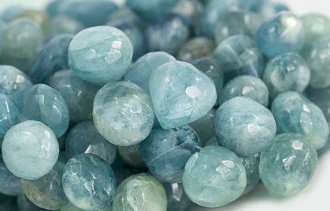 March Birthstone: Aquamarine | Golden Age Beads Gem Tones, March Birthday Gifts, Aquamarine Birthstone, Magical Stones, Spiritual Protection, Aquamarine Crystal, Aquamarine Jewelry, March Birthstone, Protection Stones