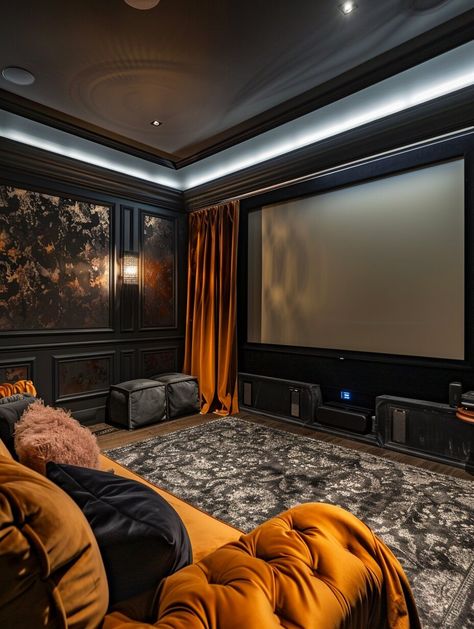 Tiny Home Theater, Small Home Theater Seating, Modern Theater Room, Home Theater Room Ideas, Movie Room Diy, Cozy Movie Room, Small Theater Room Ideas, Theatre Room Seating, Theater Room Ideas