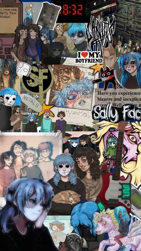 sally face wallpaper Sally Face Wallpaper, Goddess Beauty, Eyeshadow Basics, S Wallpaper, Sally Man, Face Wallpaper, Sally Face Game, Face Framing Layers, Face Aesthetic