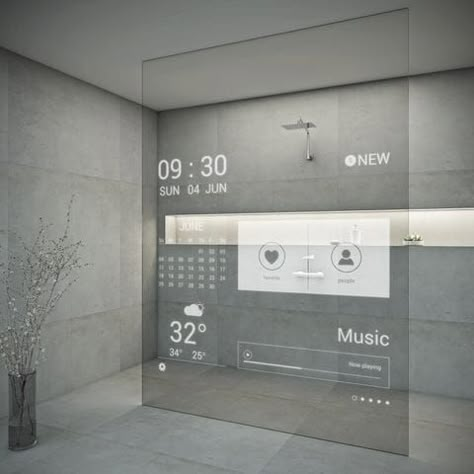 Bathroom Technology, Latest Bathroom Designs, Ui Ux 디자인, Latest Bathroom, Smart Bathroom, Bathroom Design Trends, Smart Mirror, Smart Home Design, Smart Home Technology