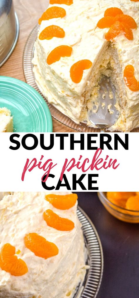 Fruity Cakes Birthday, Fruity Cake Recipes, Mandarine Cake, Pig Eating Cake, Pig Pickin Cake Recipe, Pig Pickin Cake, Strawberry Squares, Fruity Cakes, Southern Cakes