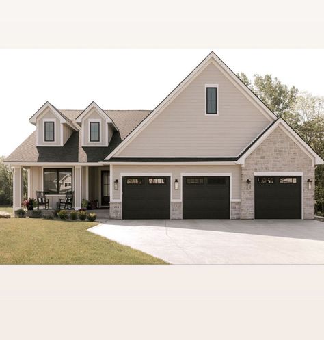 Gray Exterior Paint, Beige House Exterior, Black Birch Homes, Brown House Exterior, Tan House, Gray Exterior, Exterior House Color, Exterior Paint Color, Grey Houses